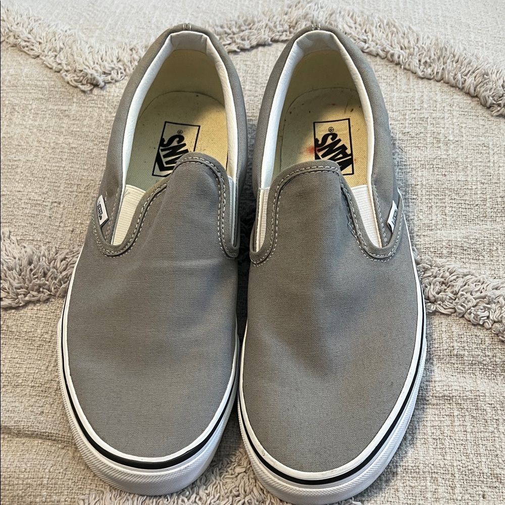 Vans Classic Gray Canvas Slip-Ons